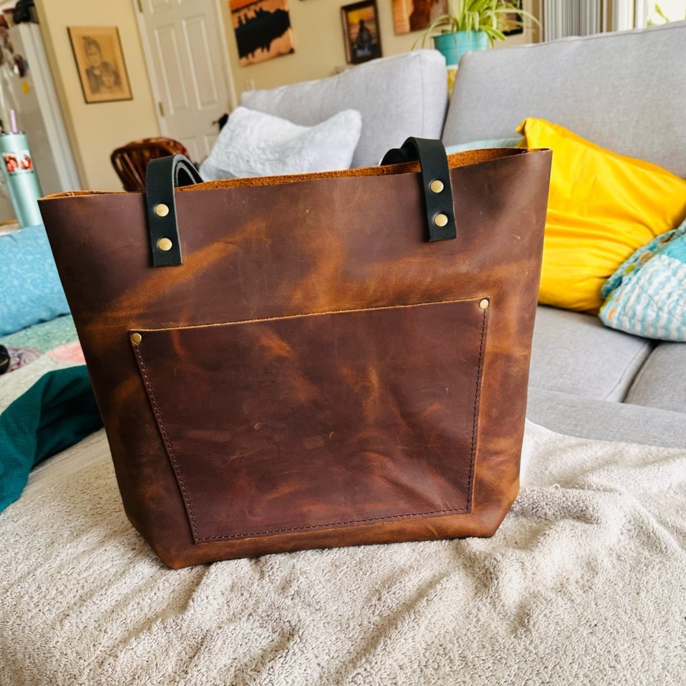 Portland leather, medium canyon tote , new without tags